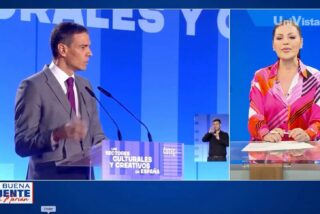 Pedro Sánchez y Miriam Buenafuente.