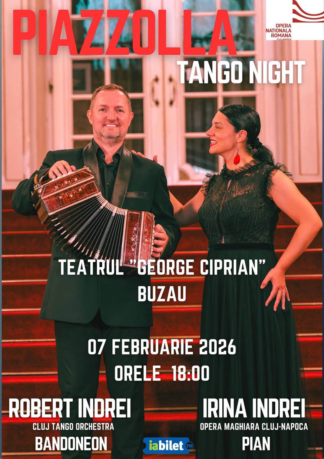 Teatrul George Ciprian: PIAZZOLLA TANGO NIGHT – 7 februarie, ora 18:00