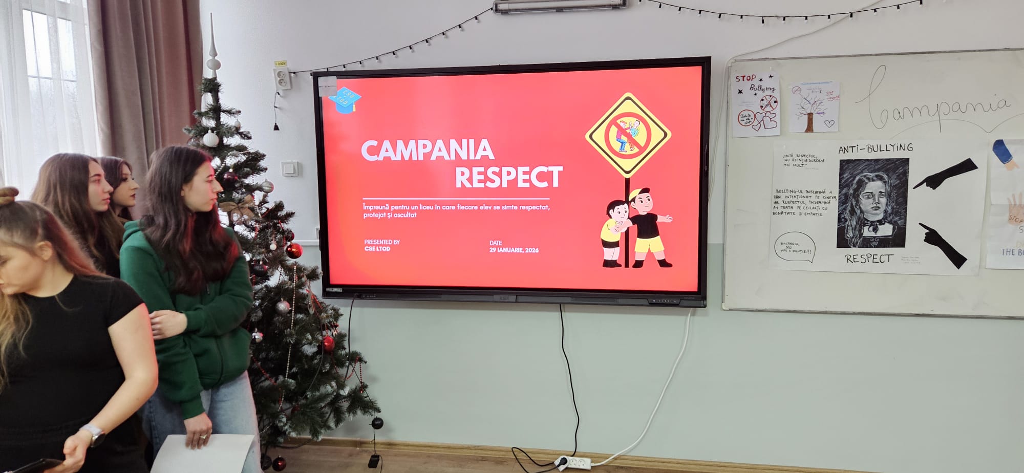 „Educație pentru pace și respect” realizată de Consiliul Școlar al Elevilor de la Liceul Tehnologic “Oltea Doamna” Dolhasca,