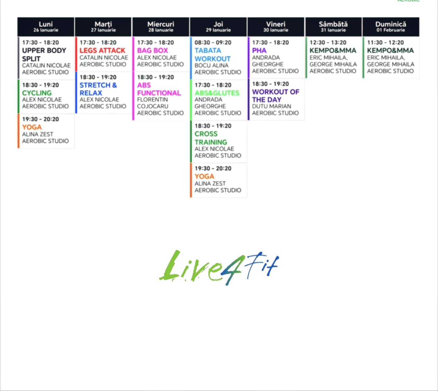 Galleria Buzău: Reducere 20% la abonamentele LIVE 4 Fit Buzău până la data de 31 ianuarie