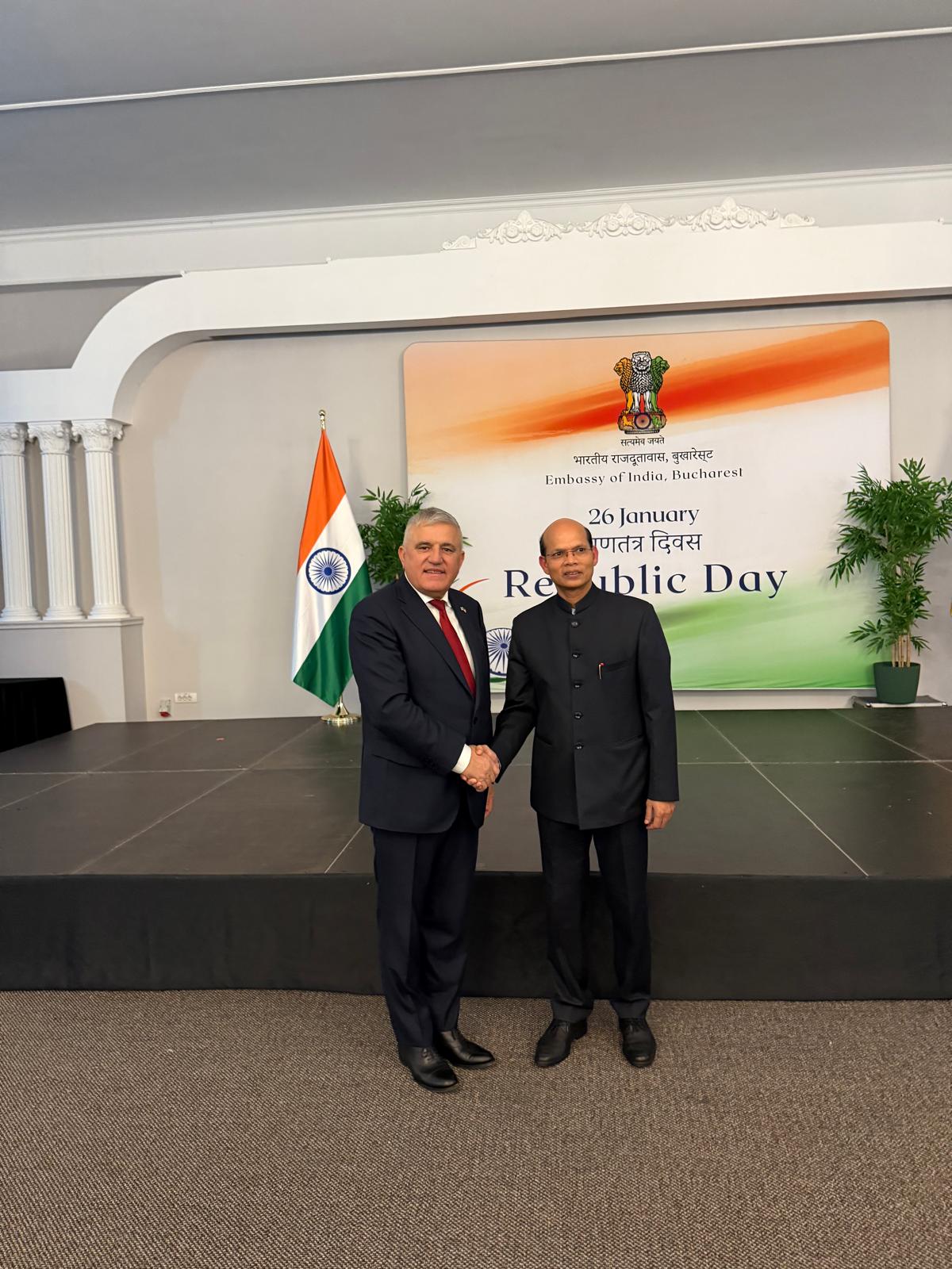 Omul de afaceri sucevean Dumitru Mihalescul invitat la recepția oficială de Ziua Națională a Republicii India (foto)