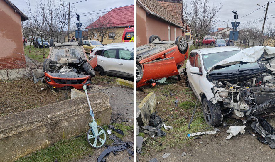 O fetiță și mama ei, victime ale unui accident rutier! Polițiștii încearcă să stabilească acum, cauzele impactului extrem de violent