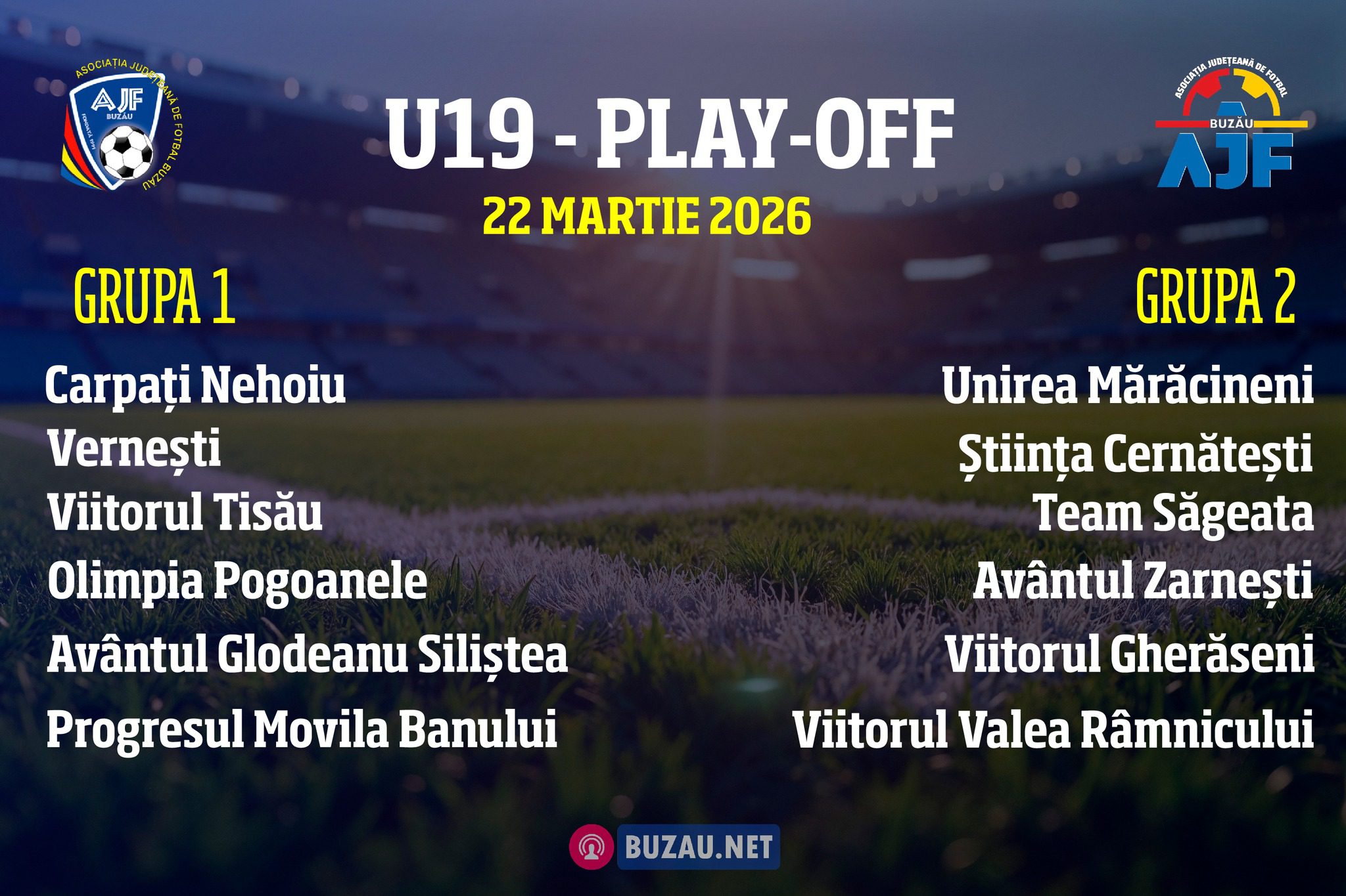 AJF Buzău: Campionatul Județean U19!