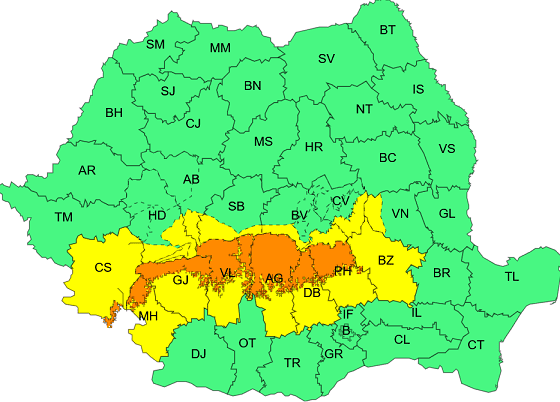 Schimbare bruscă a vremii. De la ger la temperaturi pozitive și ploi abundente