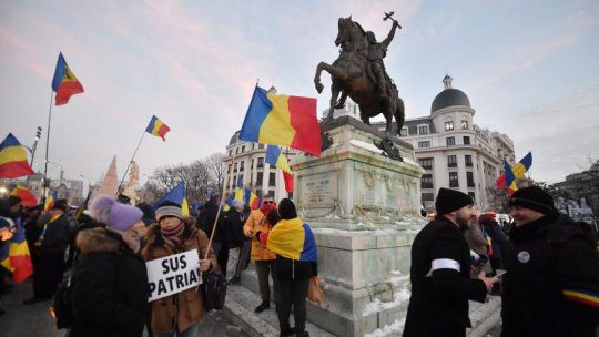 Protest în Capitală: manifestanții au ajuns la Guvern