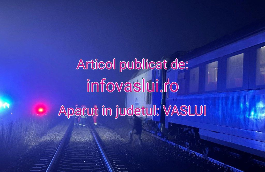 Tren cu aproximativ 200 de pasageri, blocat pe linia ferată în județul Vaslui. Intervenție a ISU după un incendiu la locomotivă