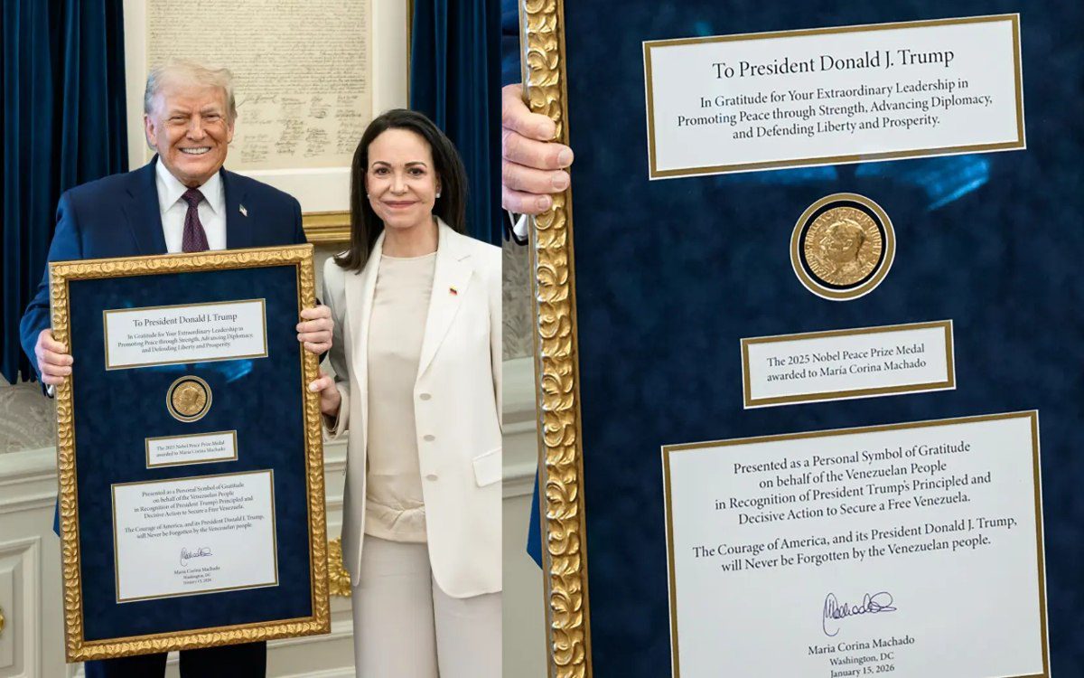 Lidera opoziției din Venezuela, Maria Corina Machado, i-a oferit lui Donald Trump Premiul său Nobel pentru Pace | Gold Fm Romania
