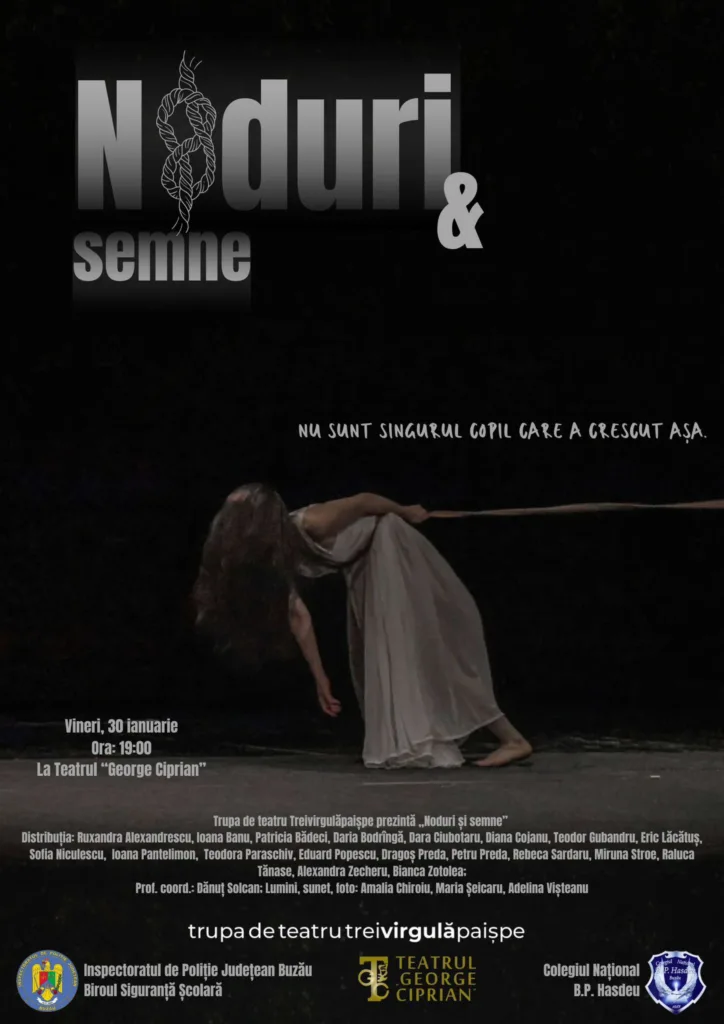 Polițiștii din Buzău, spectatori alături de copiii lor la un manifest artistic al hasdeienilor pentru nonviolență