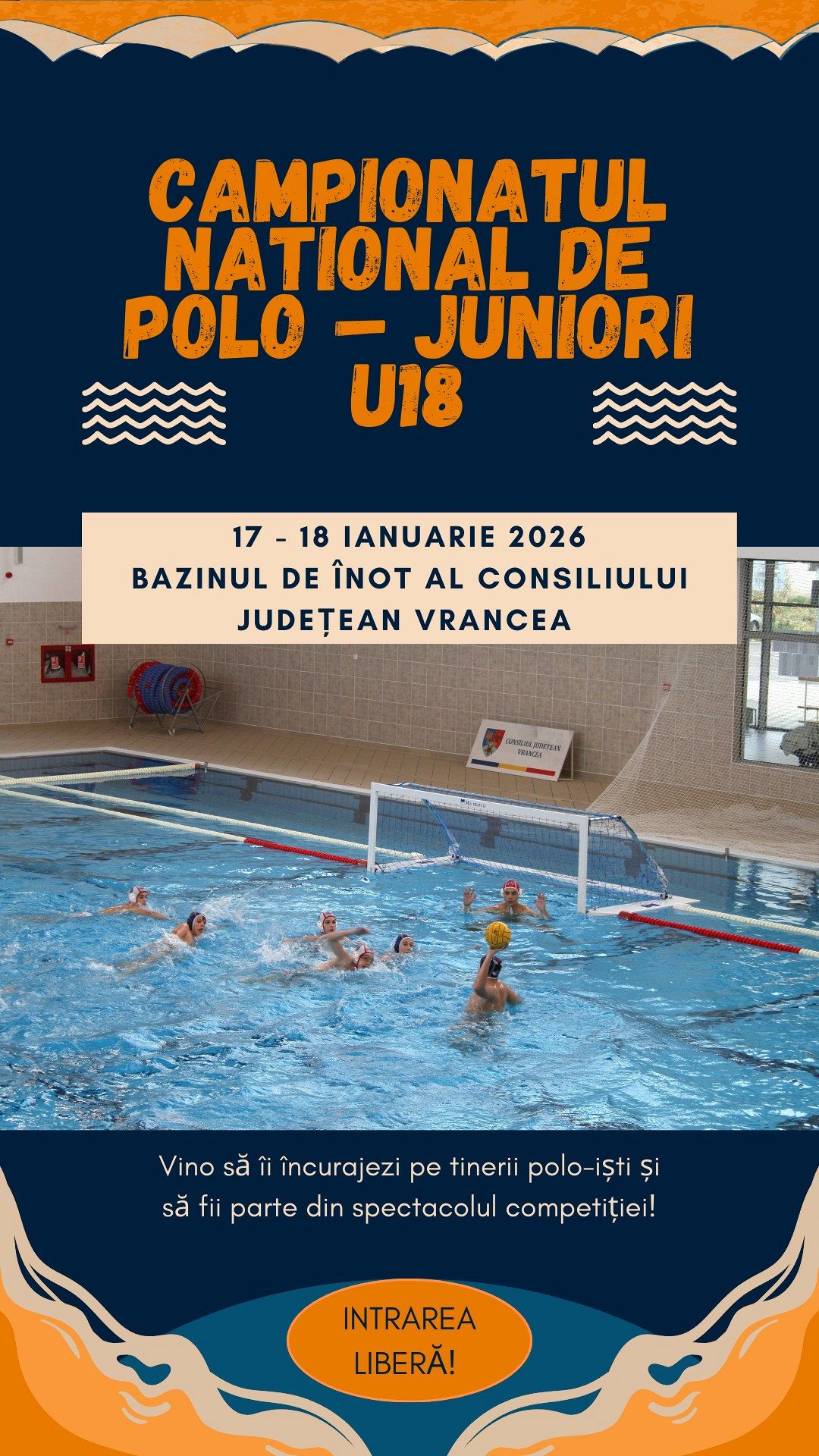 Vrancea devine capitala polo-ului juvenil: Campionatul Național U18 ajunge la Focșani