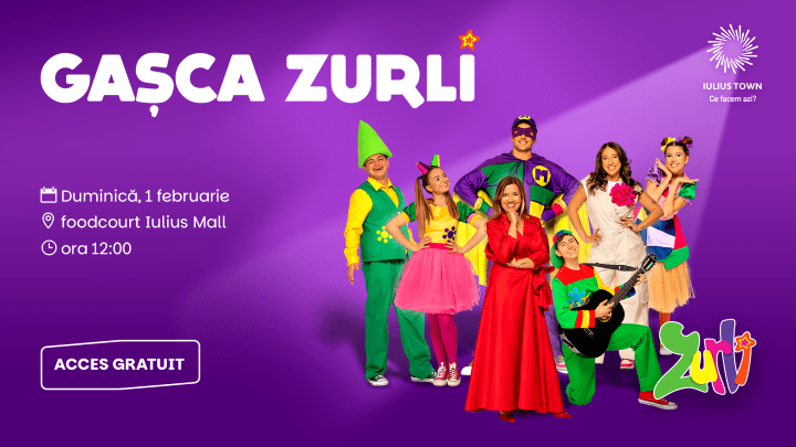 Spectacol gratuit sustinut de Gasca Zurli la Iulius Town Timisoara, in acest weekend (P)