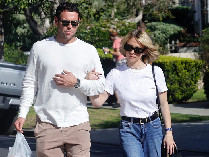 Sydney Sweeney and Scooter Braun step out for a walk in Brentwood