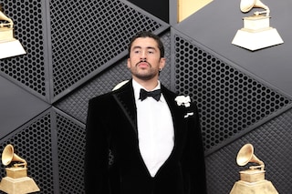 Bad Bunny wearing Schiaparelli at the Grammys