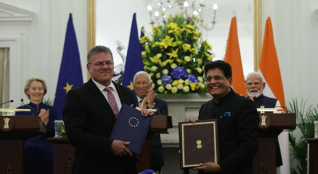 Maros Sefcovic e Piyush Goyal Maros Sefcovic e Piyush Goyal