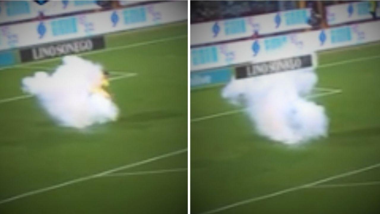 Cremonese-Inter 0-2, il portiere Audero colpito da un petardo – Cade a terra e viene soccorso