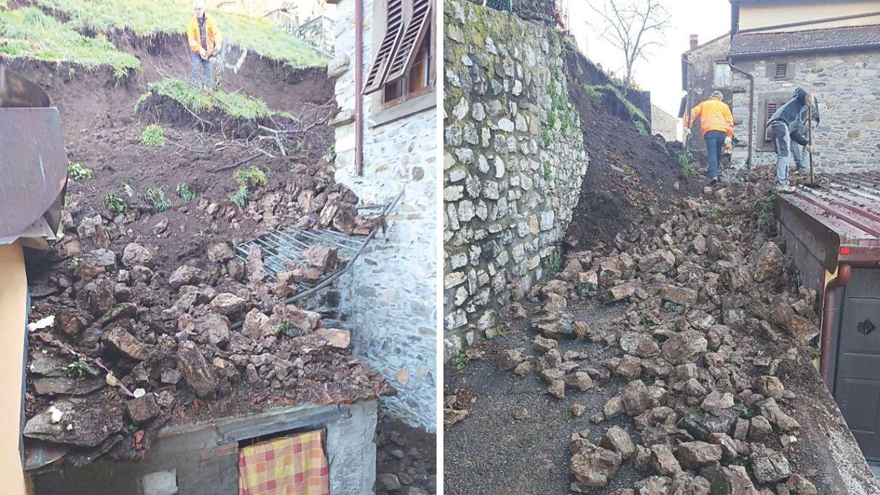 La frana a Bagni di Lucca&nbsp;