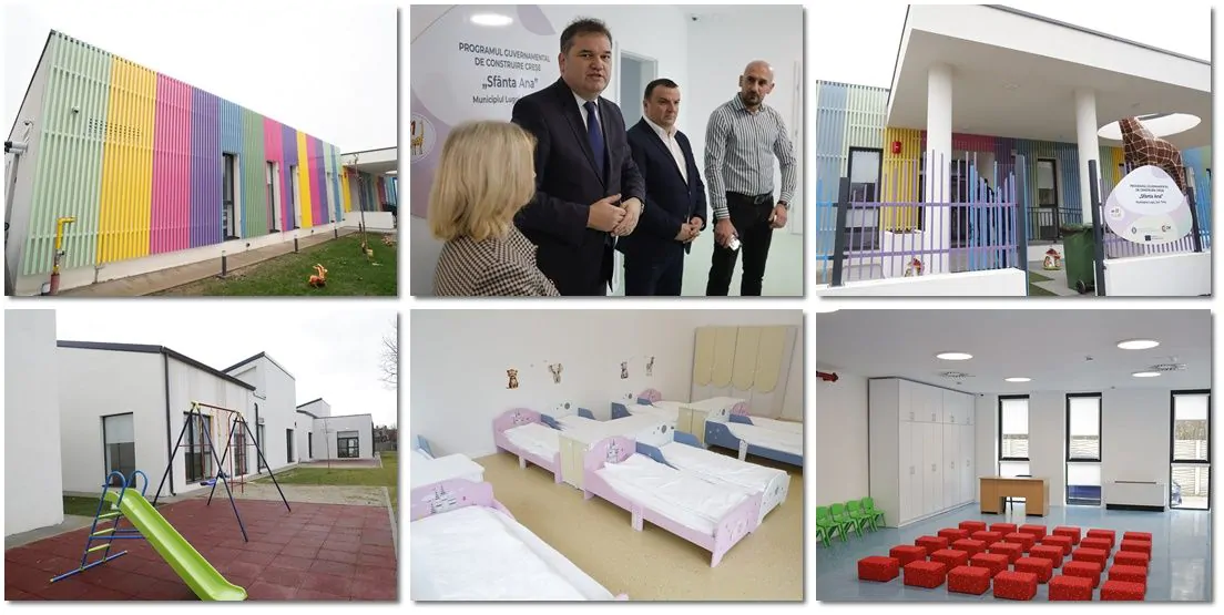 Peste 100 de copilași, așteptați să se joace și să învețe. Creșa nouă cu girafă de la Lugoj, inaugurată de ministrul Dezvoltării Cseke Attila