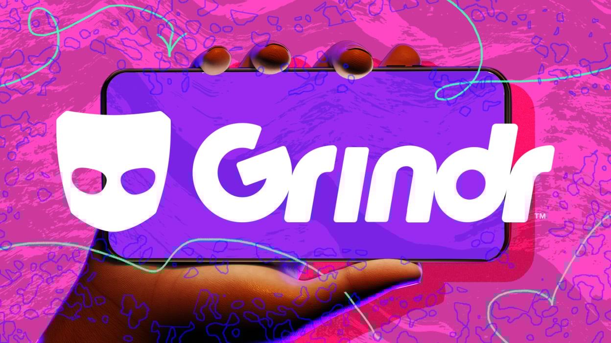 grindr logo on phone