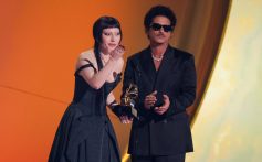 Lady Gaga, Bruno Mars at the 67th GRAMMY Awards held at the Crypto.com Arena on February 2, 2025 in Los Angeles, California.