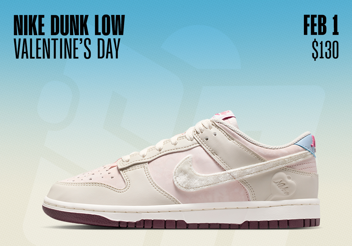Sneaker Releases February 1 February 7 2026 Nike Dunk Low Valentines Day